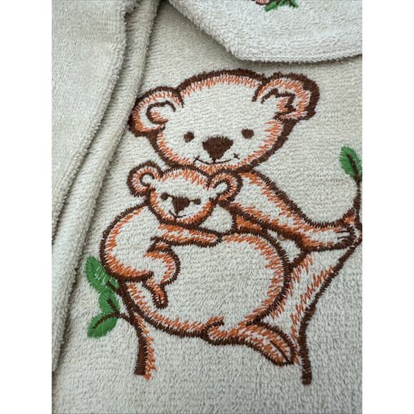 Vintage Aquarius By Zodiac Koalas 3 pc. Beige Towel Set MCM Retro USA - Picture 2 of 4